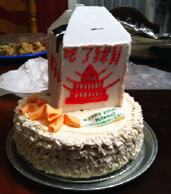 Chinese Food Container Cake with Gumpaste Fortune Cookies Chinese Food Container Cake with Gumpaste Fortune Cookies